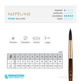 Pincel Princeton NEPTUNE - ROUND - Letters by Jess Shop